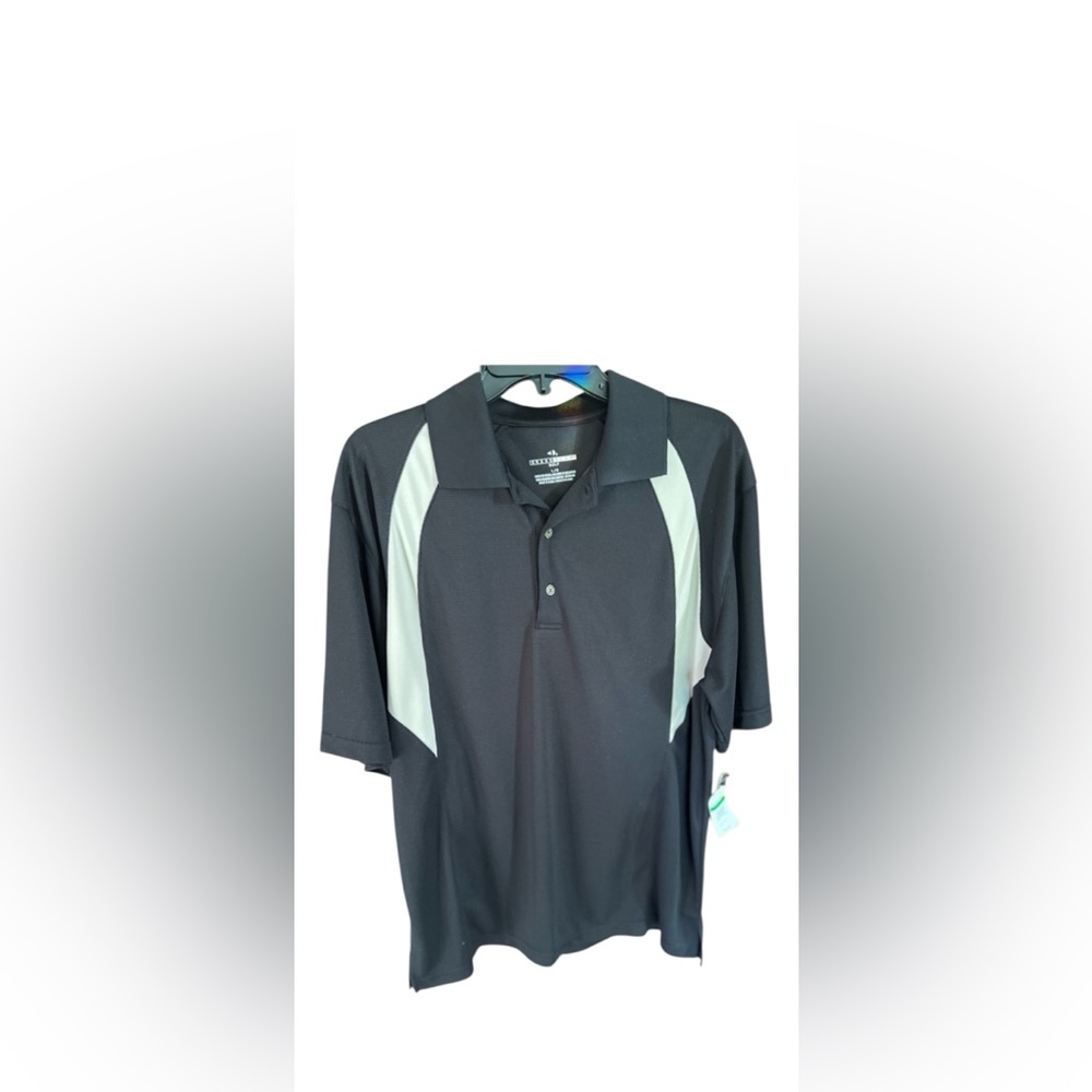 NWT~ Grand Slam Golf Polo Shirt Mens L
Short Sleeve Black Gray Collar Air Flow